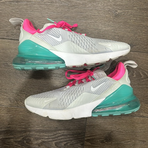 Nike WMNS Air Max 270 Pure Platinum White Pink Blast - Picture 6 of 7